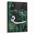 Air Jordan Pop Art Wall Art - Bold Green Sneaker Canvas Print