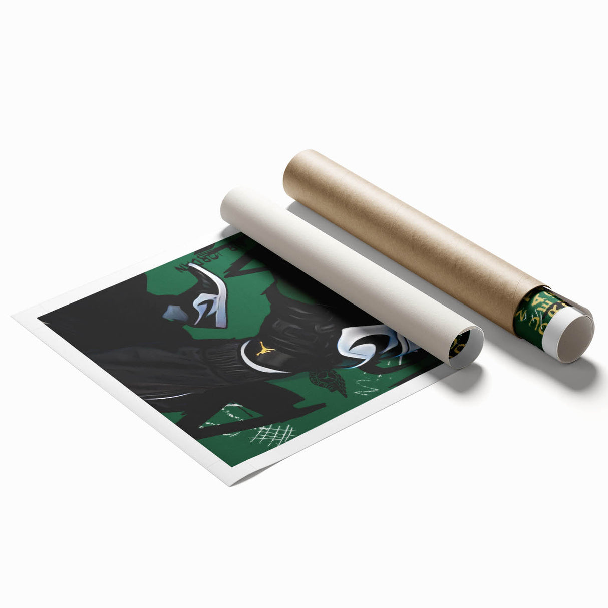 Air Jordan Pop Art Wall Art - Bold Green Sneaker Canvas Print