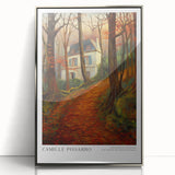 Mid-century modernist art poster featuring abstract shapes in silver and gray tones, acrylic framed.