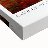 Black and white landscape painting on large canvas, featuring a serene nature scene, suitable for bedroom wall decor.