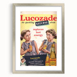 Vintage Lucozade Ad | Sparkling Glucose Drink Energy Boost Art