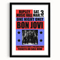 Vintage Bon Jovi Ripley Music Hall Poster - Retro Music Wall Art
