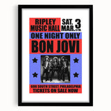 Vintage Bon Jovi Ripley Music Hall Poster - Retro Music Wall Art