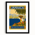 Vintage Jamaica Travel Poster | Retro Art Print of The Gem of the Tropics