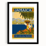 Vintage Jamaica Travel Poster | Retro Art Print of The Gem of the Tropics