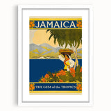 Vintage Jamaica Travel Poster | Retro Art Print of The Gem of the Tropics