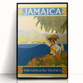Vintage Jamaica Travel Poster | Retro Art Print of The Gem of the Tropics