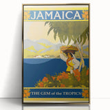Vintage Jamaica Travel Poster | Retro Art Print of The Gem of the Tropics