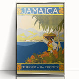 Vintage Jamaica Travel Poster | Retro Art Print of The Gem of the Tropics