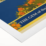 Vintage Jamaica Travel Poster | Retro Art Print of The Gem of the Tropics