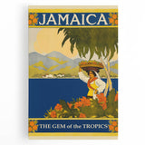 Vintage Jamaica Travel Poster | Retro Art Print of The Gem of the Tropics