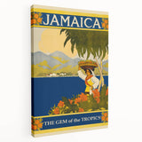 Vintage Jamaica Travel Poster | Retro Art Print of The Gem of the Tropics