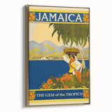 Vintage Jamaica Travel Poster | Retro Art Print of The Gem of the Tropics