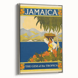 Vintage Jamaica Travel Poster | Retro Art Print of The Gem of the Tropics