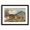 Rustic Realism Village Scene | Village Landscape by Zolo Palugyay Print