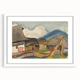 Rustic Realism Village Scene | Village Landscape by Zolo Palugyay Print
