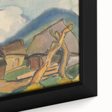 Rustic Realism Village Scene | Village Landscape by Zolo Palugyay Print