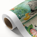 Tropical Zebra Bathroom Wall Art - Vibrant and Playful Bathroom Decor