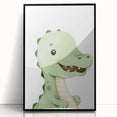 Cute Dinosaur Nursery Wall Art - Framed Baby Room Decor