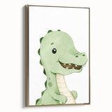 Cute Dinosaur Nursery Wall Art - Framed Baby Room Decor