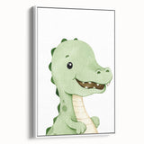 Cute Dinosaur Nursery Wall Art - Framed Baby Room Decor