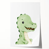 Cute Dinosaur Nursery Wall Art - Framed Baby Room Decor