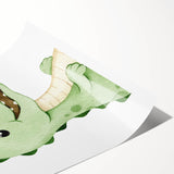 Cute Dinosaur Nursery Wall Art - Framed Baby Room Decor