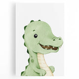 Cute Dinosaur Nursery Wall Art - Framed Baby Room Decor
