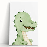 Cute Dinosaur Nursery Wall Art - Framed Baby Room Decor
