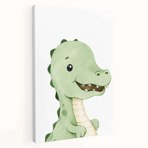 Cute Dinosaur Nursery Wall Art - Framed Baby Room Decor