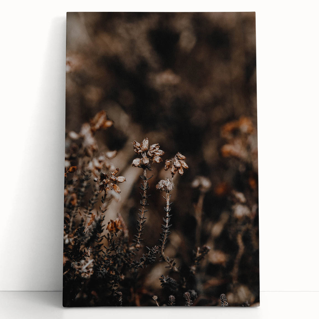 Large black and white canvas depicting a serene autumnal forest, ideal for kitchen wall art or bedroom ambiance.