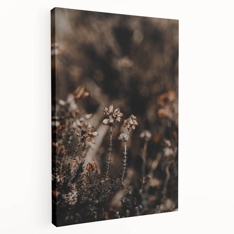 Large canvas print depicting a fall landscape with warm orange and yellow tones, ideal for kitchen wall art.