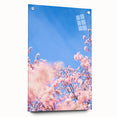 Large abstract wall art on acrylic glass featuring swirling spring hues, suitable for bedroom or dining room decor.