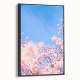 Black and white vintage poster art on framed canvas depicting a spring landscape, ideal for bedroom decor.