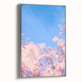 Framed canvas featuring a vintage landscape painting with vibrant spring colors, ideal for enhancing living room decor.