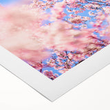 Art deco poster featuring a stylized spring scene in pastel shades on rolled canvas, suitable for dining room decor.