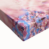 Large art featuring a black and white landscape painting on stretched canvas, ideal for bedroom wall decor.