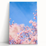 Black and white large canvas print of a spring season theme, ideal for kitchen wall art or bedroom ambiance.