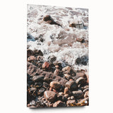 Large abstract wall art on acrylic glass depicting vibrant summer colors, ideal for bedroom or dining room decor.