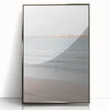 Mid-century modernist art on acrylic, featuring geometric shapes in pastel colors, ideal for nursery wall art.