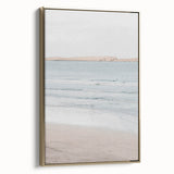 Framed canvas featuring a vintage landscape painting in muted earth tones, ideal for bedroom wall art.