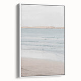 Vintage poster art featuring colorful abstract design on extra-large framed canvas, ideal for living room decor.