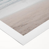 Art deco poster featuring geometric patterns in muted gold and navy tones on rolled canvas, ideal for dining room wall art.