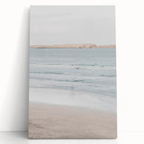 Large art of a black and white landscape painting on stretched canvas, ideal for bedroom wall decor.