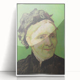 Mid-century modernist art depicting a Van Gogh-inspired scene on a white acrylic framed print, suitable for nursery wall art.