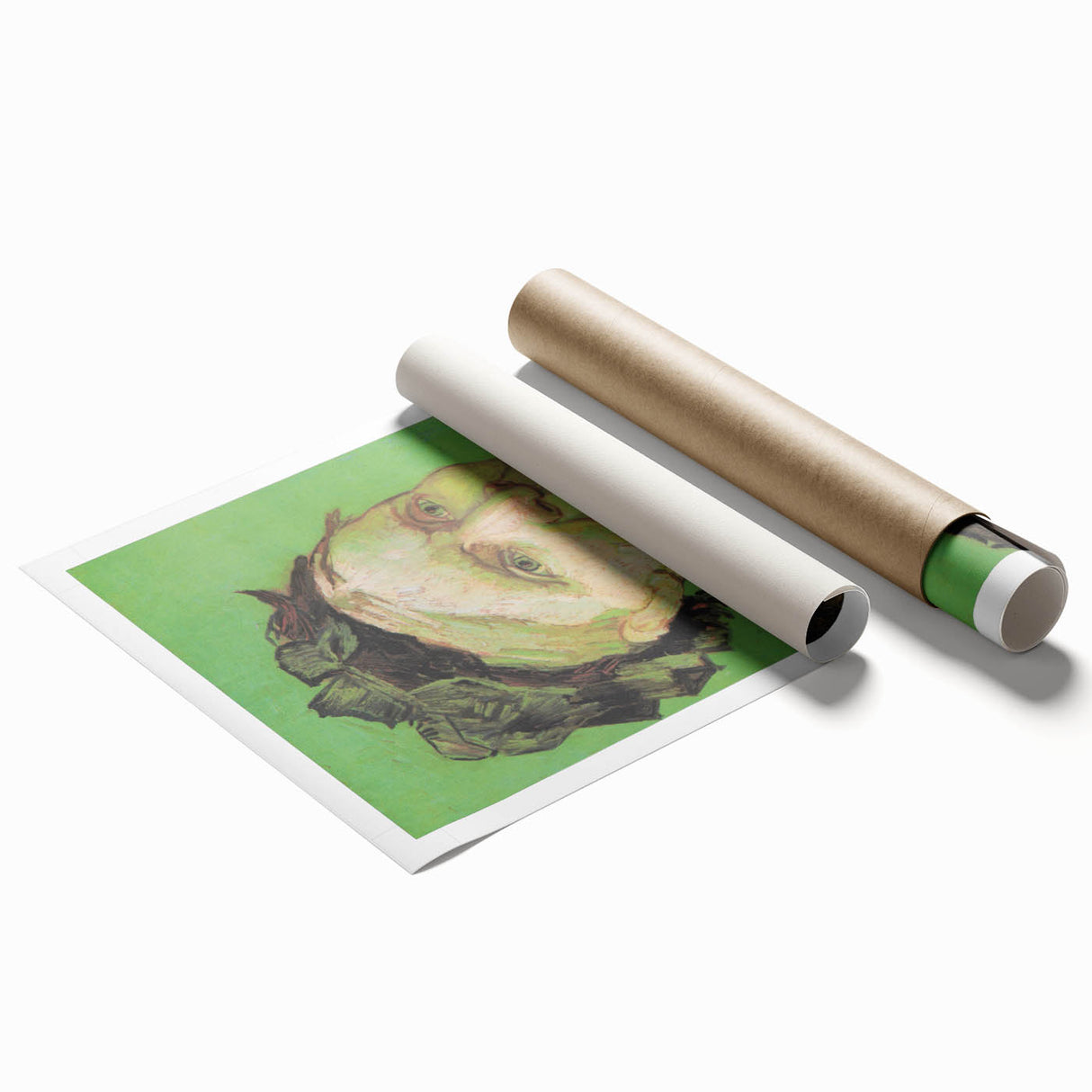 Extra large rolled canvas print featuring Van Gogh-style floral art in vibrant colors.