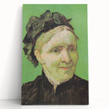 Large black and white stretched canvas of Van Gogh's artwork, ideal for kitchen wall art.