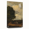 Modern Wall Art: Countryside Scene with Windmill and Tree Landscape
