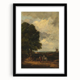 Modern Wall Art: Countryside Scene with Windmill and Tree Landscape