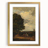 Modern Wall Art: Countryside Scene with Windmill and Tree Landscape